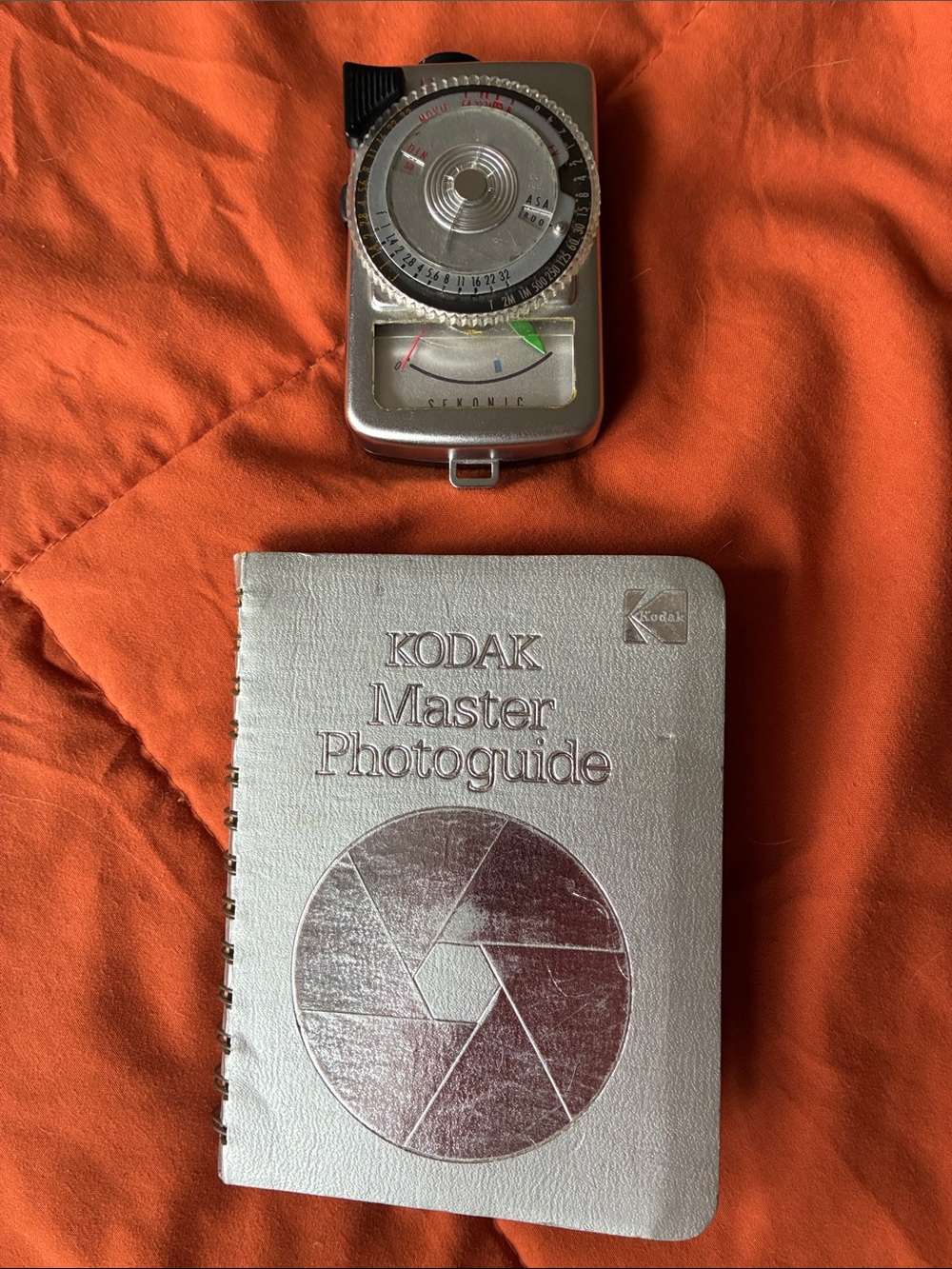 Vintage Kodak Silver Master Photoguide with Silver Sekonic Light Meter